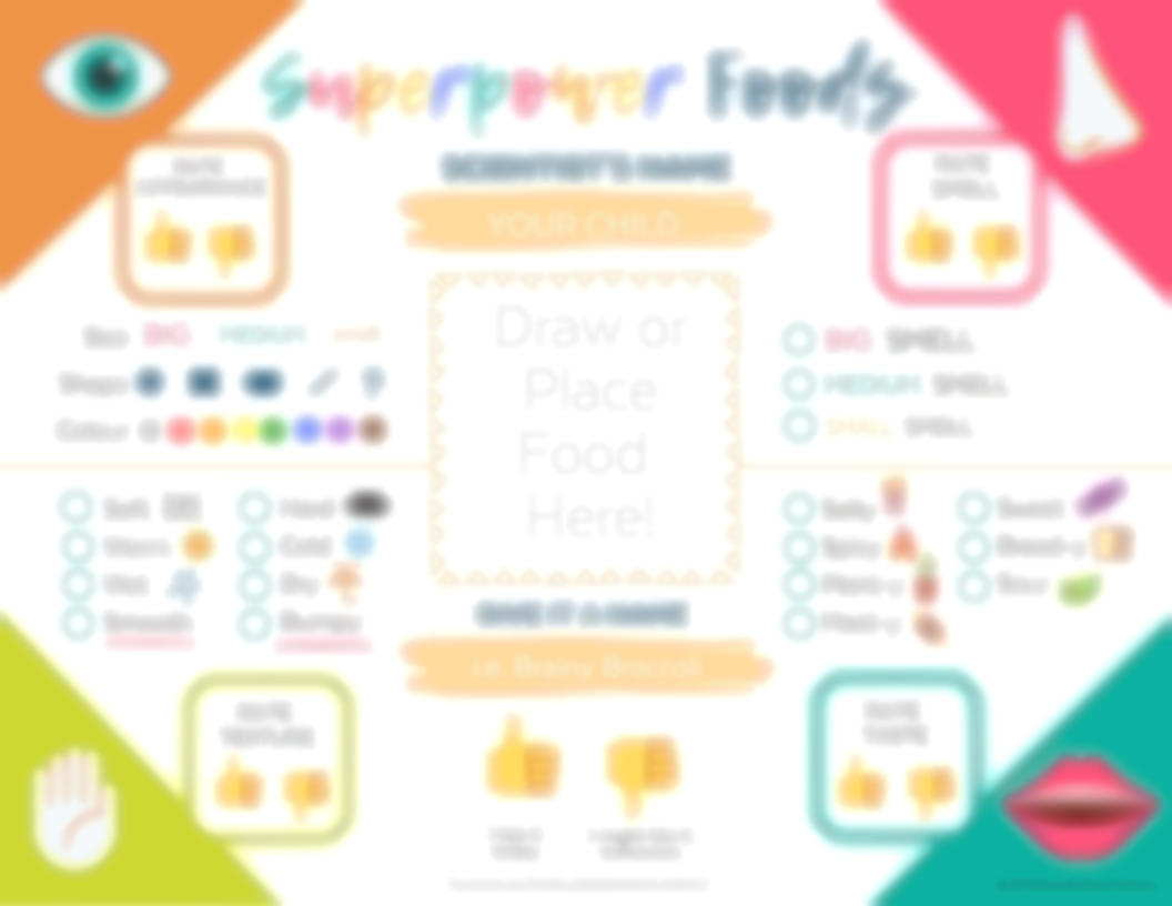 Food Scientist Placemat for Picky Eaters